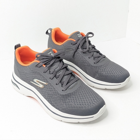 Skechers Arch Fit Go Walk Idyllic Sneakers, Grey, Men's 10 - Picture 1 of 6